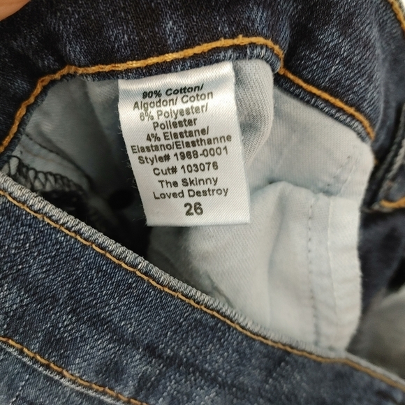 CURRENT/ELLIOTT skinny loved destroy Size 26 - Picture 12 of 14
